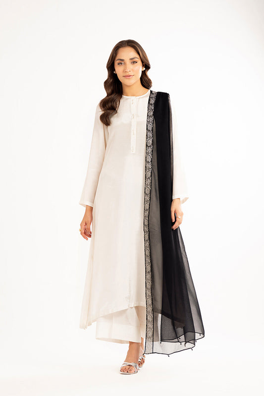 1 Piece Chiffon Embroidered Dupattas/Stoles (FD0038)