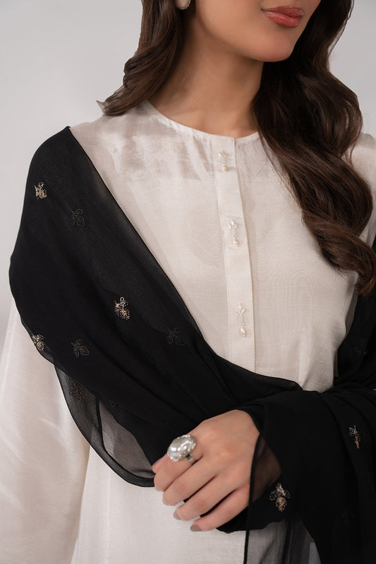 1 Piece Chiffon Embroidered Dupattas/Stoles (FD0050)
