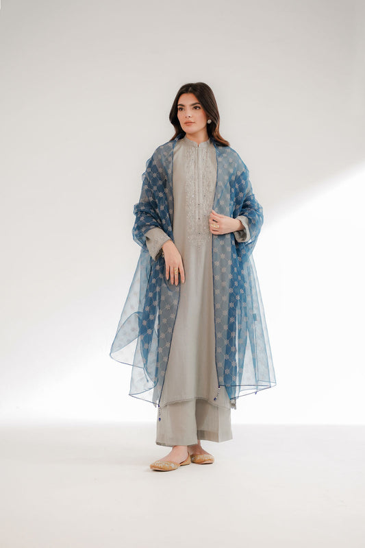 1 Piece Printed Organza Printed Dupattas/Stoles (FD0066)