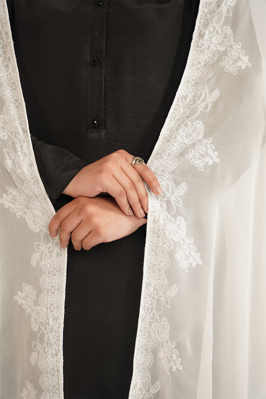 1 Piece Chiffon Embroidered Dupatta (FD0089)