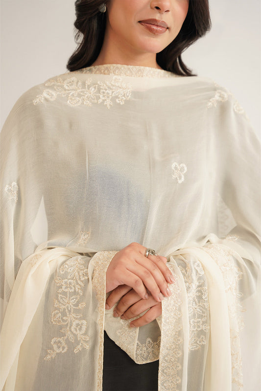 1 Piece Chiffon Embroidered Dupatta (FD0098)