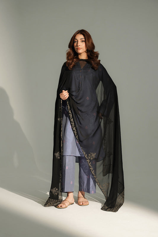 1 Piece Chiffon Embroidered Dupatta (FD0110)