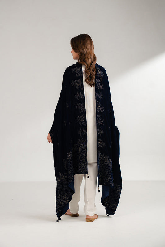 1 Piece Micro Velvet Embroidered Shawls (FG0003)