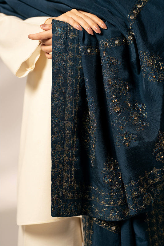 1 Piece Resham Cotton Embroidered Shawls (FH0017)