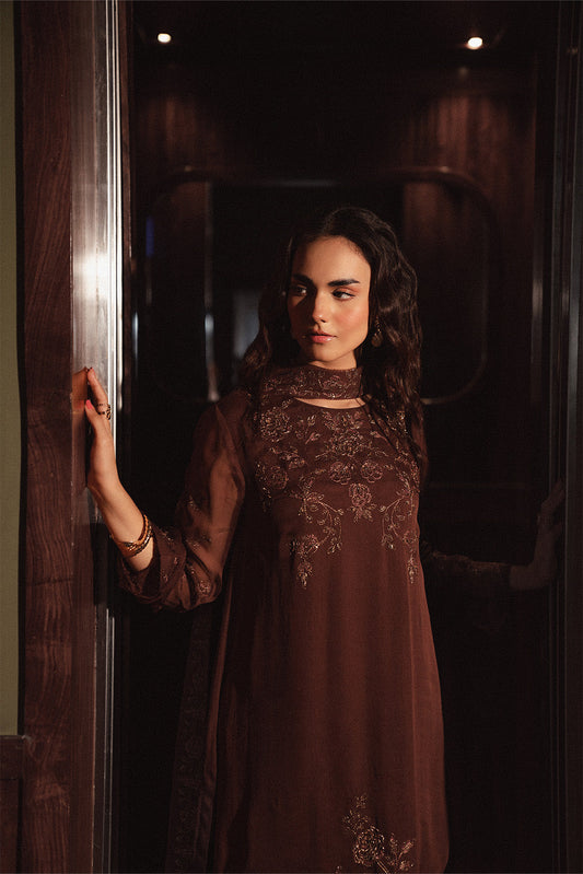 3 Piece Chiffon Embroidered Suit (FL0078)