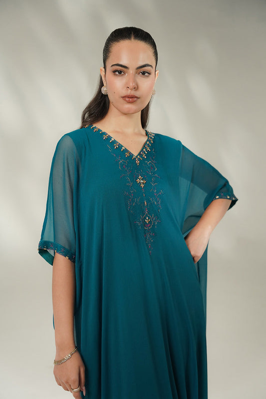 1 Piece Chiffon Embroidered Shirt (FL0241)