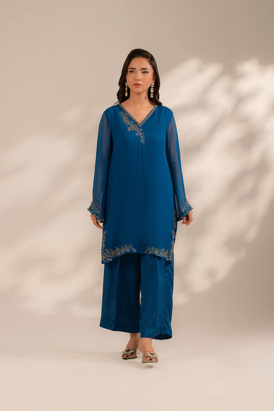 2 Piece Chiffon Embroidered (FS0081)