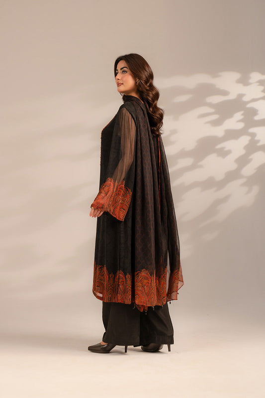 3 Piece Chiffon Printed Suit (FS0086)