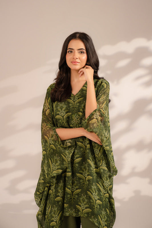 2 Piece Chiffon Printed Suit (FS0097)