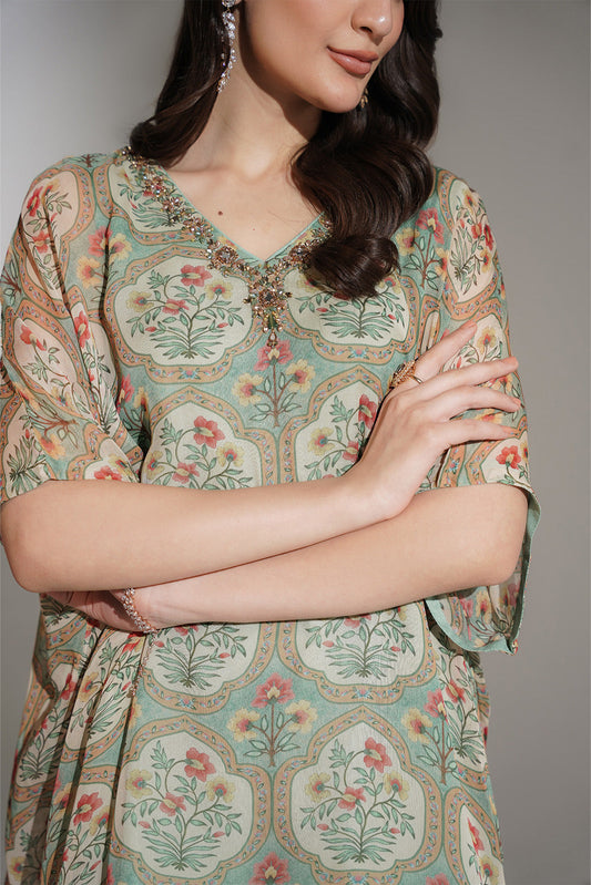 2 Piece Printed Chiffon Printed Suit (FS0126)