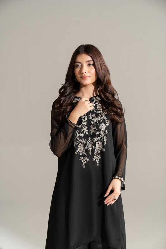 1 Piece Chiffon Embroidered Tunic/Shirt (FS0167)