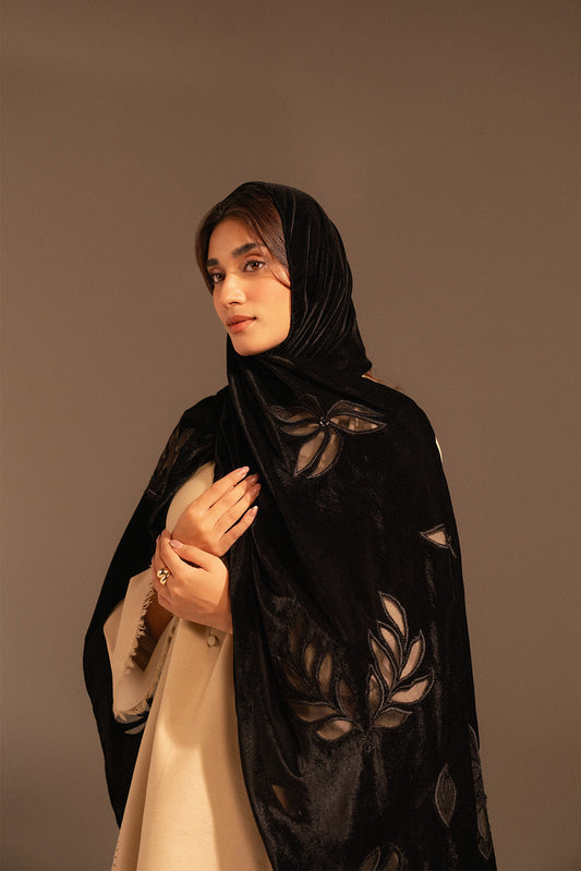 1 Piece Velvet Embroidered Dupattas/Stoles (FT0001)