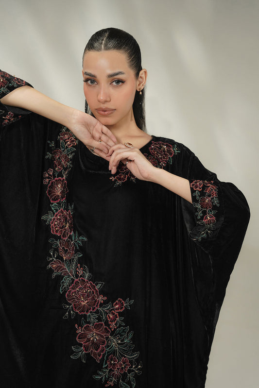 1 Piece Velvet Embroidered Shirt(FV0021)