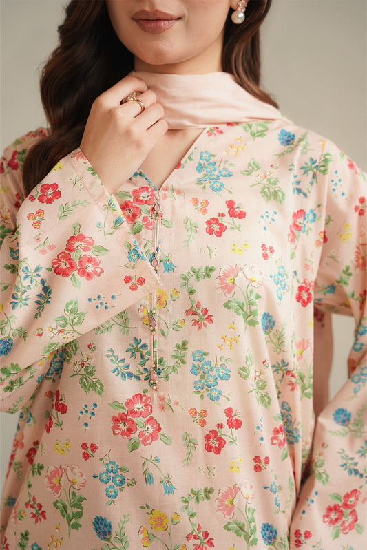 3 Piece Printed Lawn Printed Unstitched Suit (UC0115)