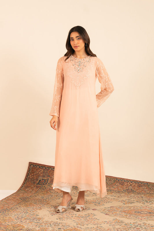 1 Piece Chiffon Embroidered Shirt (FS0015)