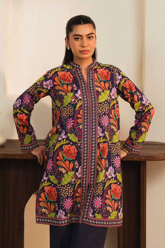 2 Piece Printed Slub Khaddar Printed Suit  (AE0038)