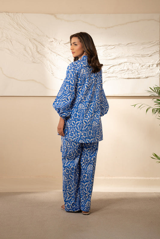 2 Piece Unstitched  Lawn Printed Suit (UC0034)