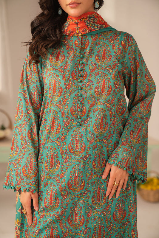 3 Piece Printed Lawn Printed Unstitched Suit (UC0118)