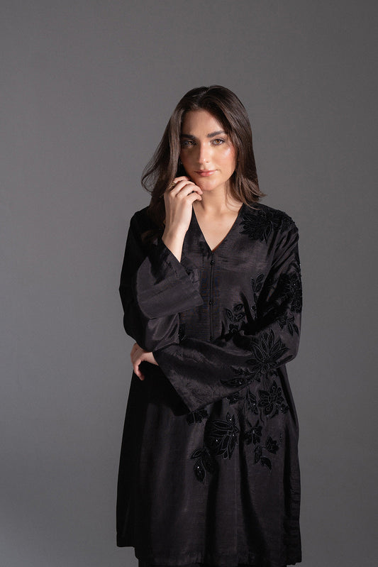 2 Piece Raw Silk Embroidered Suit (FL0113)