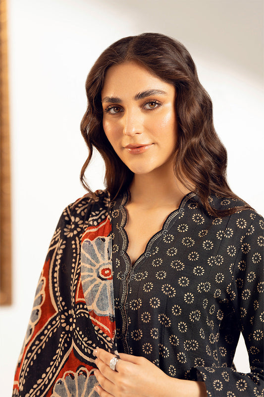 3 Piece Slub Khaddar Printed Suit (UC0076)