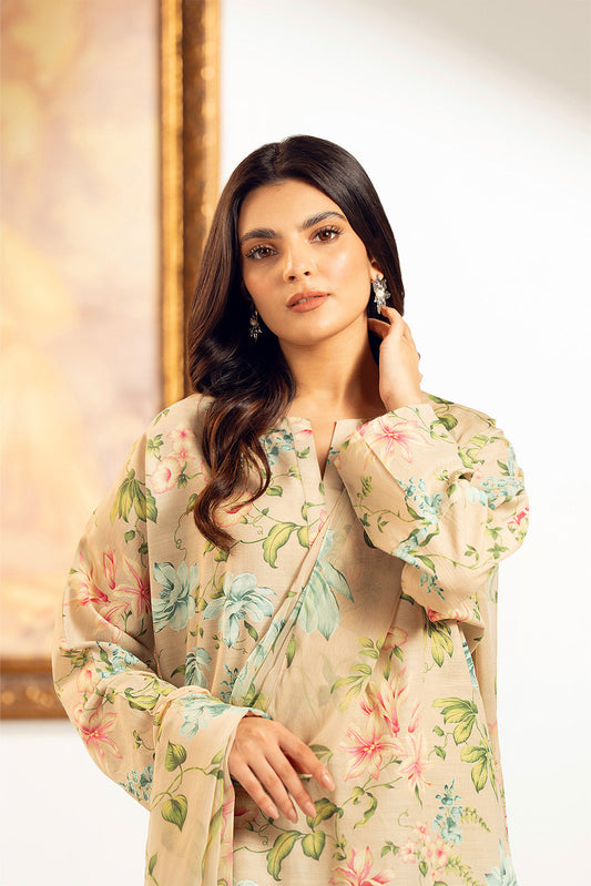 3 Piece Unstitched Slub Khaddar Printed Suit (UC0080)