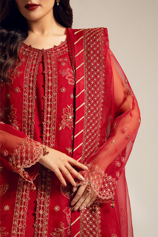 3 Piece Organza Embroidered (UF0024)